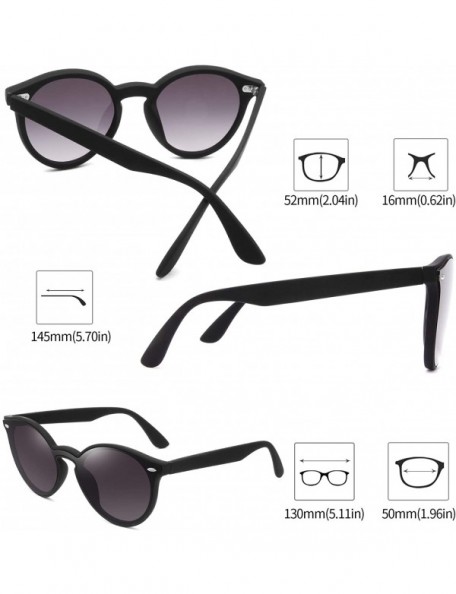 Square Polarized Retro Classic Trendy Stylish Sunglasses for Men Women - 3 Black - CF193IGLQ4U $11.14