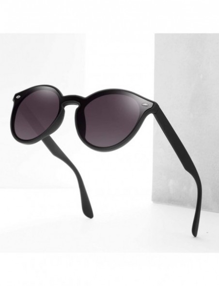 Square Polarized Retro Classic Trendy Stylish Sunglasses for Men Women - 3 Black - CF193IGLQ4U $11.14