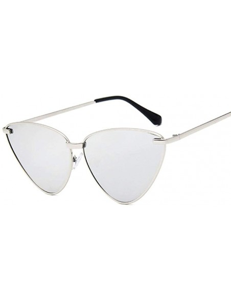 Aviator Cat Eye Sunglasses Women Vintage Retro Ladies Brand Designer Sun GoldTransPink - Blackpurple - CM18XAL2L25 $9.65
