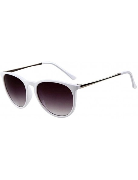 Round sunglasses for women Retro Round Sunglasses Men Oval Frame Sun Glasses - 9 - CL18WAXH7SN $58.83