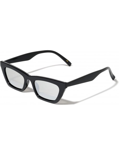 Square Classic Square Cat Eye Sunglasses - Grey - C2197475TEN $16.66