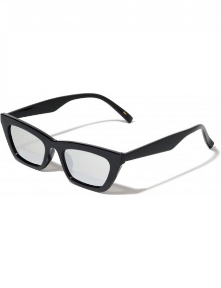 Square Classic Square Cat Eye Sunglasses - Grey - C2197475TEN $16.66