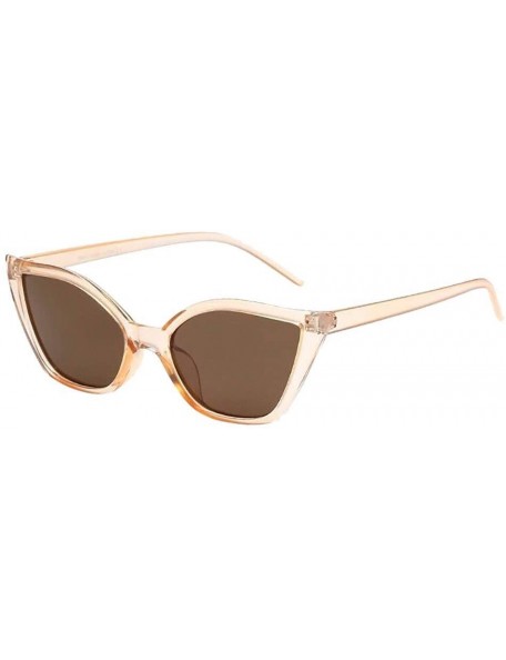 Cat Eye Retro Polarized Cateye Sunglasses - Women Vintage Cat Eye Sun Glasses UV400 Protection - Gold - CU18TCWQ3GC $8.26