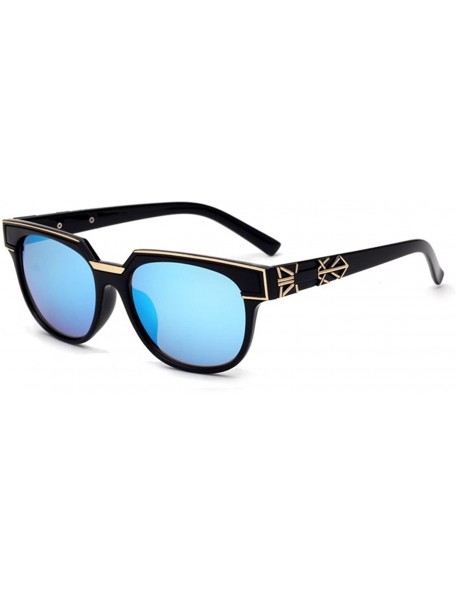 Shield Sunglasses UV protection driving mirror - Blue Color - CU18G7547LH $28.73
