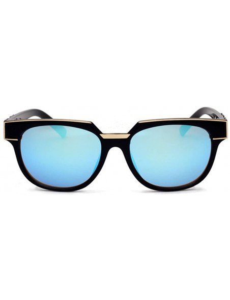 Shield Sunglasses UV protection driving mirror - Blue Color - CU18G7547LH $28.73