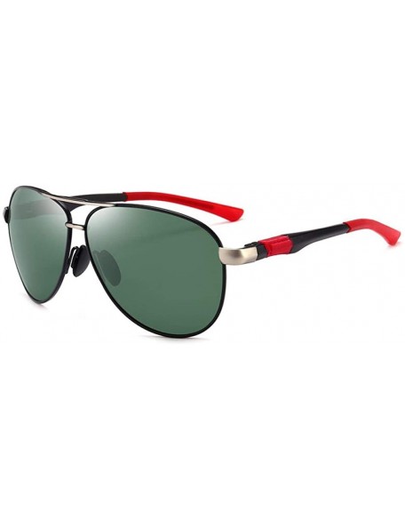 Sport Polarizing sunglasses sunglasses classic driving toad glasses - C3 Red-legged Black-green Tablets - CF18W54KW2U $18.43