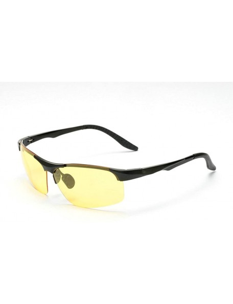 Sport Polarized Sports Sunglasses for Cycling Golf Unbreakable/Night-vision - yhl - Black-yellow - CB12MQR63QV $32.34