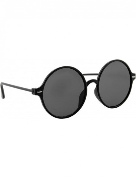 Oversized Sunglasses for Women Classic Mirror Lens Oversized Inspired Round - Black Frame/ Black Lens - CN18HR9I4KX $7.87