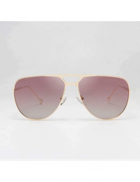 Aviator Classic Aviator Double Beam Polarized UV Protection Metal Sunglasses for Men and Women 1964 - Gradient Pink - CN18R7K...