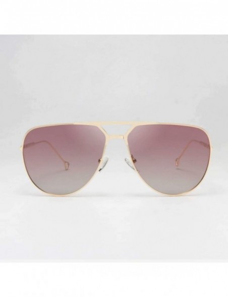 Aviator Classic Aviator Double Beam Polarized UV Protection Metal Sunglasses for Men and Women 1964 - Gradient Pink - CN18R7K...