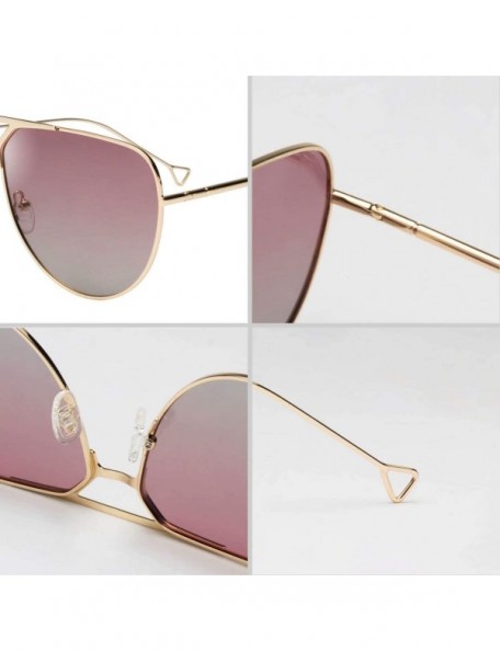 Aviator Classic Aviator Double Beam Polarized UV Protection Metal Sunglasses for Men and Women 1964 - Gradient Pink - CN18R7K...