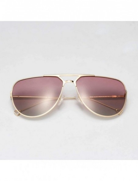 Aviator Classic Aviator Double Beam Polarized UV Protection Metal Sunglasses for Men and Women 1964 - Gradient Pink - CN18R7K...