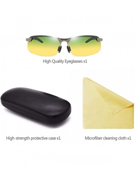 Goggle Men/Women Polarised Sports Sunglasses Semi-rimless VU400 Sunglasses - Grey - Day & Night Wear - CO18RMCRADE $10.29
