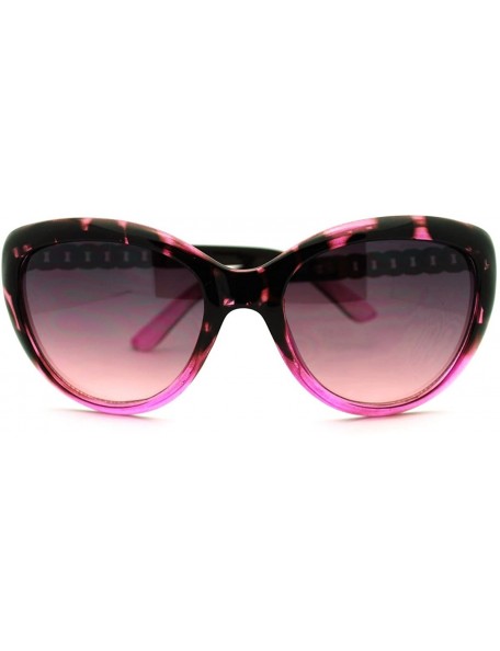 Cat Eye Women's Fashion Metal Chain Temple Cat Eye Sunglasses - Purple - C911G5J2P41 $18.86