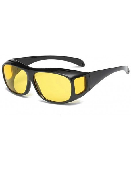 Oval Polarized Sports Sunglasses Night Driving Glasses for Women Men UV Protection - C0199N5XI3G $8.23