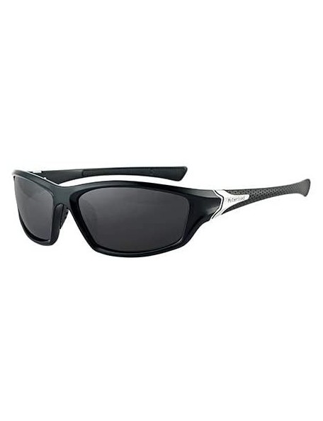 Square Polarized Night Vision Sunglasses Men's Driving Sun Glasses for Men Square Sport Brand Luxury Mirror Shades-C01 - CB19...