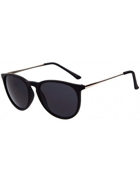 Round sunglasses for women Retro Round Sunglasses Men Oval Frame Sun Glasses - 9 - CL18WAXH7SN $27.10