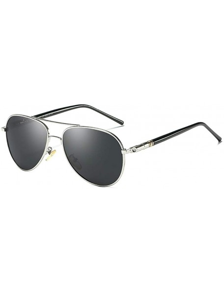 Cat Eye Oval Cat Eyes Sunglasses Polarized-Retro Classic Shade Glasses-Metal Frame - B - CZ1905XZKYX $25.07