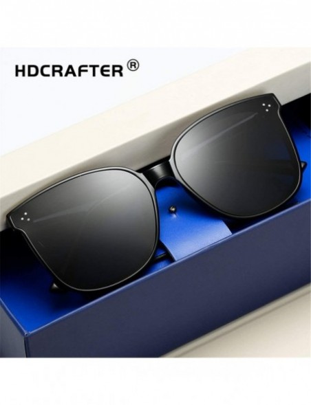 Semi-rimless Unisex Polarized Sunglasses Vintage Nylon Frame Sun Glasses For Men Women CHQJ017 - Blue - C418Y9WAUAX $21.08