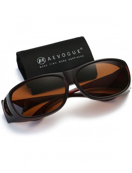 Goggle Polarized Sunglasses Mens Over-The-Glass Prescription Safety Glasses AE0509 - Brown - C812OBQQDV2 $13.09