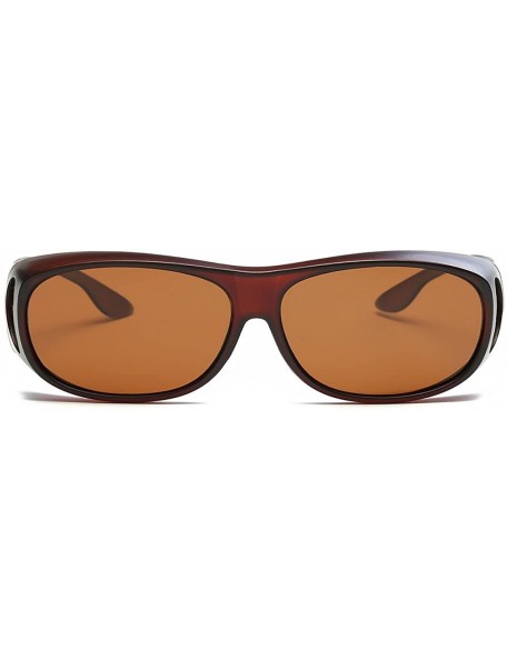 Goggle Polarized Sunglasses Mens Over-The-Glass Prescription Safety Glasses AE0509 - Brown - C812OBQQDV2 $13.09