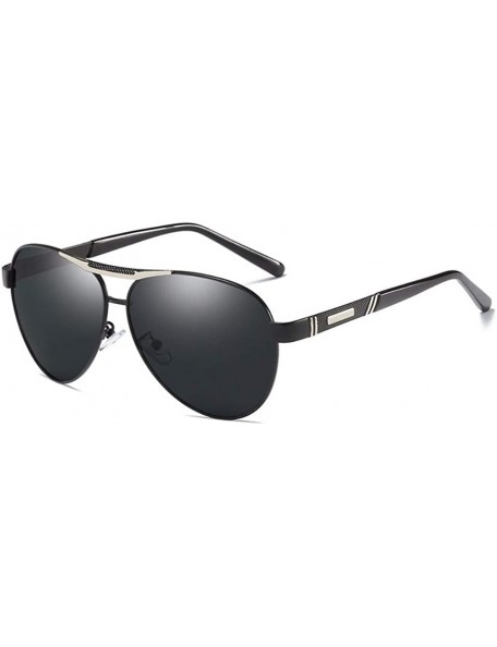 Aviator Men's Sunglasses Toad Mirror Two-color Internally Coated Polarizing Glasses - C - CS18QQ2DIN0 $27.61