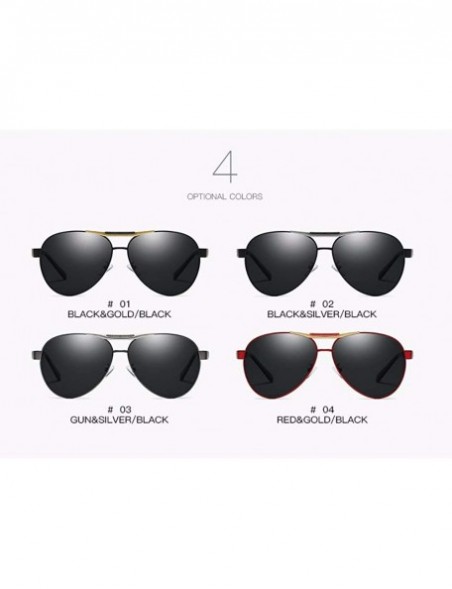 Aviator Men's Sunglasses Toad Mirror Two-color Internally Coated Polarizing Glasses - C - CS18QQ2DIN0 $27.61