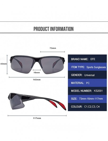 Semi-rimless Sunglasses Recreation Semi rimless Protection - 01-c1_non-polarized - C318N9KQXQS $10.86