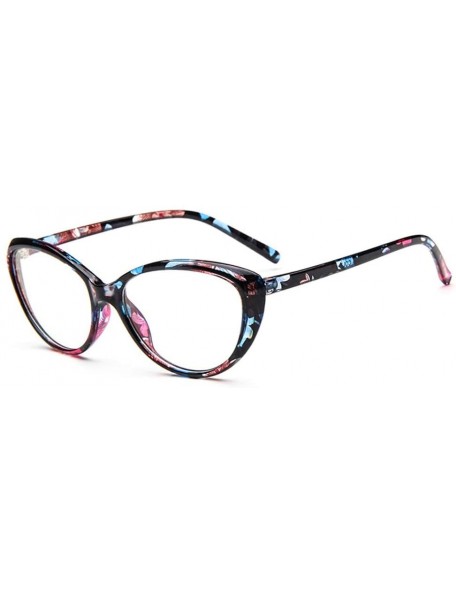 Cat Eye Fashion Nearsighted Cat Eye - 1.75 Myopia Glasses Womens Floral Frame Cateye Style Distance Spectacles - Floral - C91...