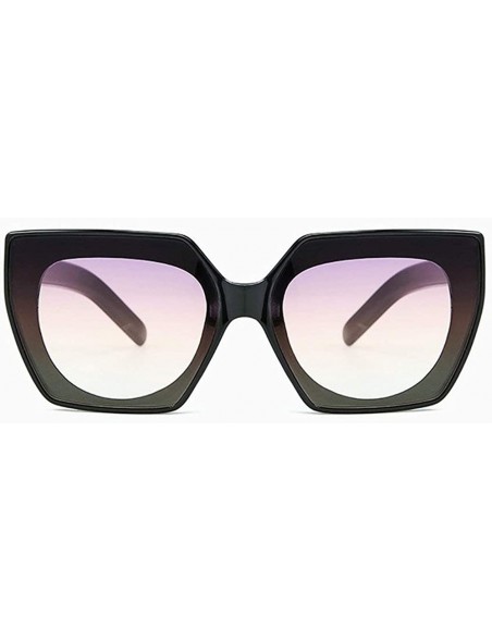 Square Rectangle Sunglasses Leopard Glasses Sunglasse - Black&purple - CM18A5NQA8Q $10.95