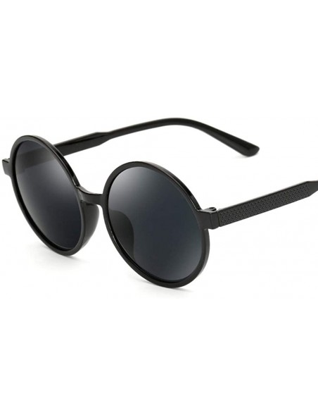 Goggle Vintage Sunglasses Custom Sunglasses Hipster Round Sunglasses Ladies Sunshade - Bright Black and Red Mercury - C618TLN...
