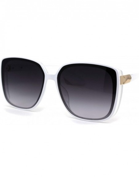 Butterfly Womens Butterfly Side Visor Luxury Designer Sunglasses - White Smoke - CD197NE7UEZ $14.63