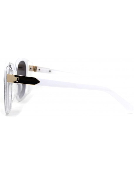 Butterfly Womens Butterfly Side Visor Luxury Designer Sunglasses - White Smoke - CD197NE7UEZ $14.63