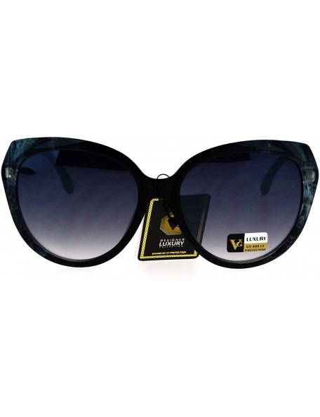 Butterfly Womens Rhinestone Rock Candy Glitter Hinge Large Butterfly Sunglasses - Black Reptile - C717XDAYWUN $15.52