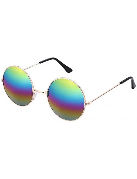 Round Sunglasses Vintage Colored Eyeglasses Multicolored - C2199XK725O $8.63