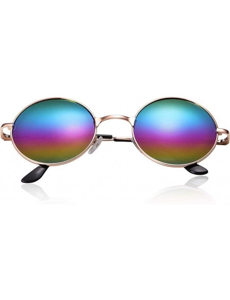 Round Sunglasses Vintage Colored Eyeglasses Multicolored - C2199XK725O $8.63