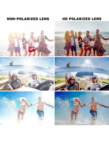 Round Polarized Sunglasses for Women Vintage Retro Round Mirrored Lens - Leopard Frame Brown Lens - CX18H09SD3G $15.57