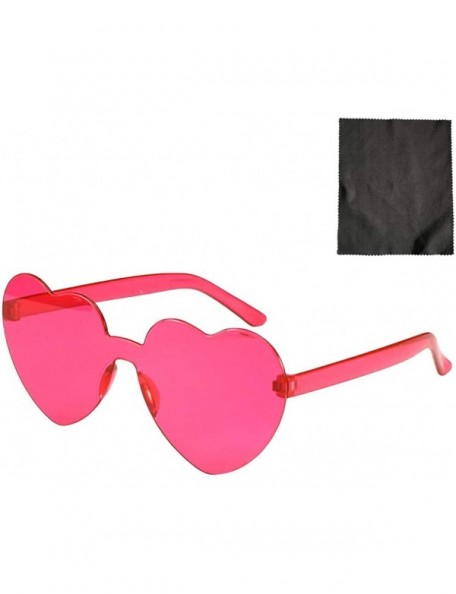 Oversized Fashion Heart Rimless Sunglasses - I - CG1908RW2AI $9.03