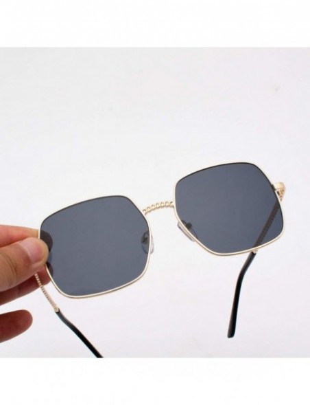 Rectangular Square Vintage Mirrored Sunglasses for Women Eyewear Sports Outdoor Shades Glasses - Black - CA18X7GES3C $9.52