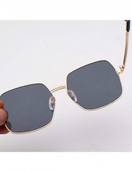 Rectangular Square Vintage Mirrored Sunglasses for Women Eyewear Sports Outdoor Shades Glasses - Black - CA18X7GES3C $9.52