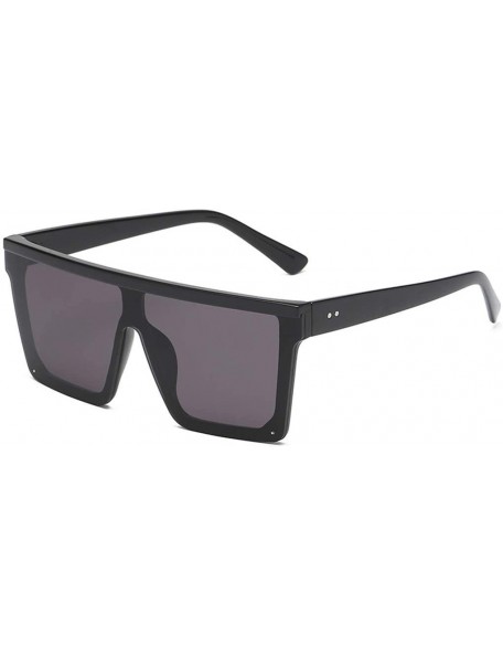 Aviator Women Men Sunglasses Square Oversized Flat Top Fashion Shades Sun Glasses Vintage (E) - E - C81903DW2TL $20.73