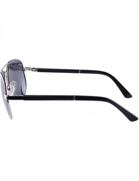 Aviator Mens Metal Handmade Wood Sunglasses Classic Frame Polarized Sun Glasses UV400 Protection - 1570 - C0189KES2UX $17.16