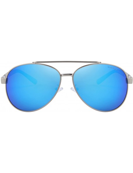 Aviator Men's Polarized Sun glasses For Men Driving Sunglasses S8628 - Blue - CK12JS47N5Z $12.00