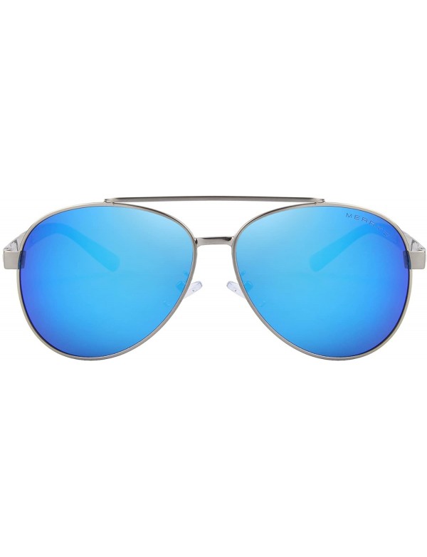 Aviator Men's Polarized Sun glasses For Men Driving Sunglasses S8628 - Blue - CK12JS47N5Z $12.00