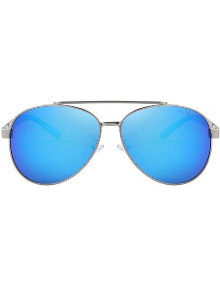 Aviator Men's Polarized Sun glasses For Men Driving Sunglasses S8628 - Blue - CK12JS47N5Z $12.00