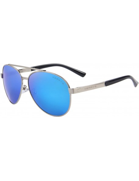 Aviator Men's Polarized Sun glasses For Men Driving Sunglasses S8628 - Blue - CK12JS47N5Z $12.00