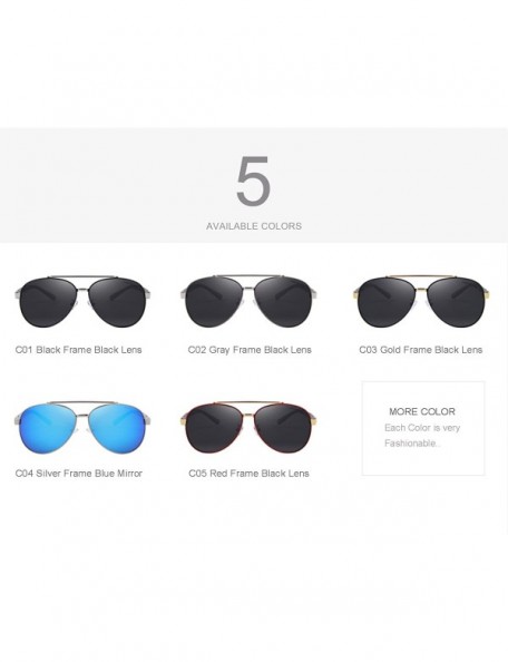 Aviator Men's Polarized Sun glasses For Men Driving Sunglasses S8628 - Blue - CK12JS47N5Z $12.00