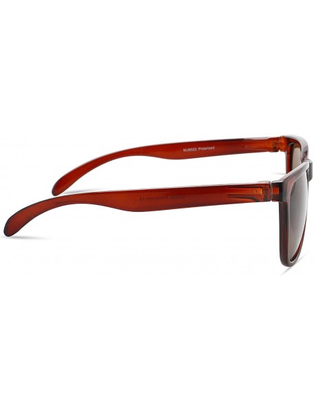 Sport Polarized Sunglasses for Men Women Driving Fishing Running UV400 Protection 8022 - Brown/Brown - CY18THNG6WN $10.92
