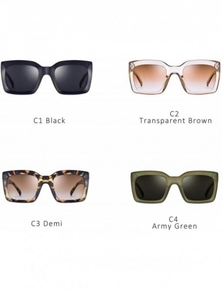 Oversized Square Sunglasses for Women Stylish Fashion Sunnies MS51805 - Black - CY18RWHWIZ7 $14.36