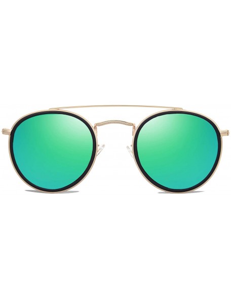 Oversized Small Retro Round Polarized Sunglasses UV400 Double Bridge Sunnies SUNSET SJ1104 - C818RK49NZI $15.52